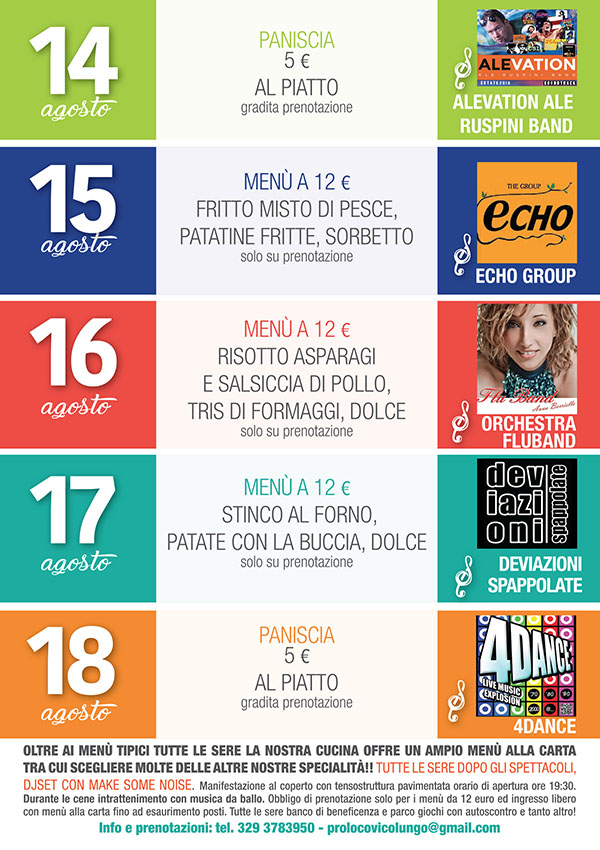 Festa Patronale 'Ferragosto Vicolunghese' 2018